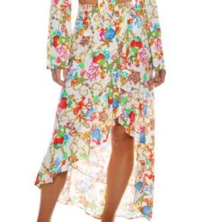 Luli Fama Il Mare Jupe Long Ruffle