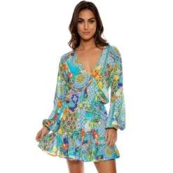 Luli Fama Amalfi Deep V Dress