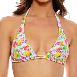 Luli Fama Limoncello Triangle Bikini Double Lacet