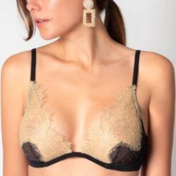 Valery Gold Luxury Soutien-gorge Décolleté Plongeant